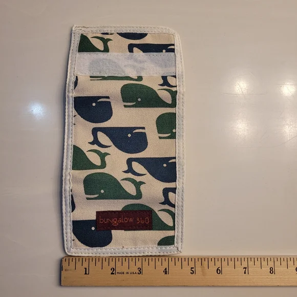BUNGALOW 360 "Whales" Natural Canvas & Eco Friendly Ink Wallet Unisex - Picture 8 of 9